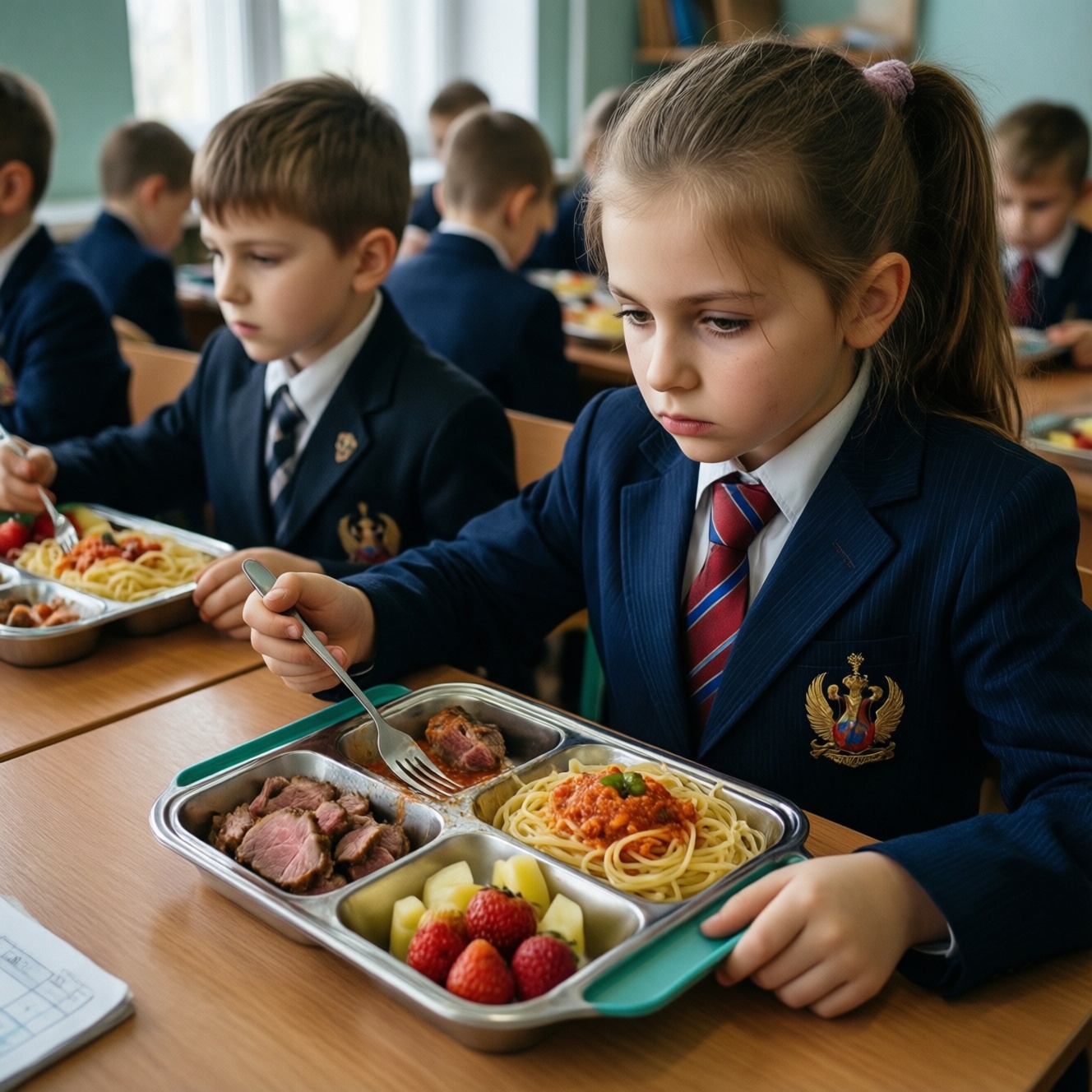 Качество школьного питания в России снижается: мясо и фрукты заменяют макаронами